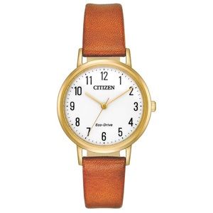CITIZEN Chandler White Dial Women’s Leather Watch